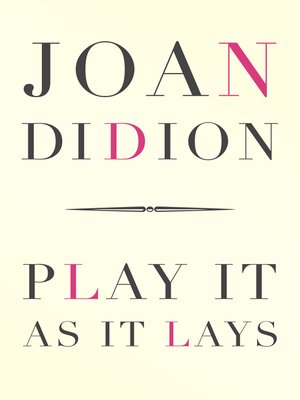 cover image of Play It As It Lays